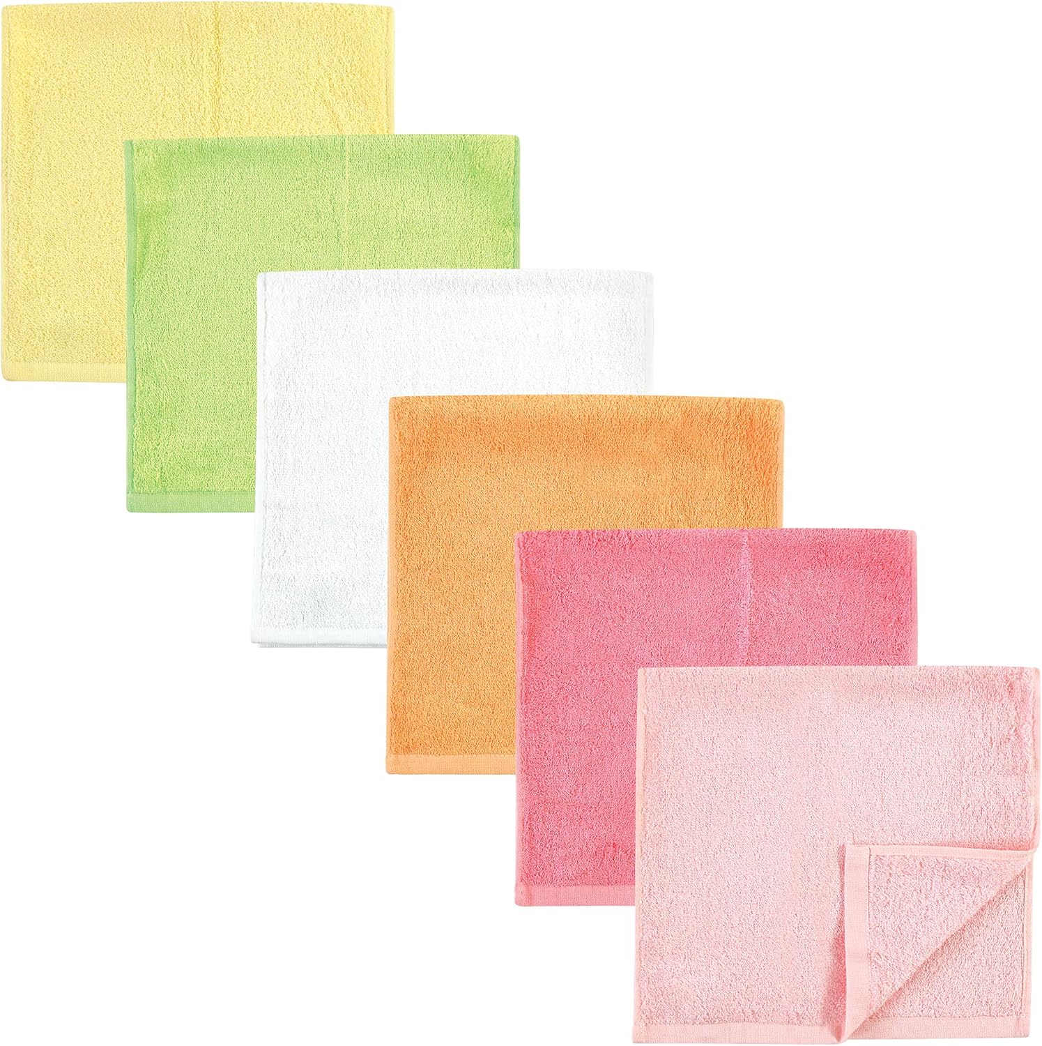 Hudson Baby Unisex Baby Rayon Burpcloth 6pk, Citrus, One Size