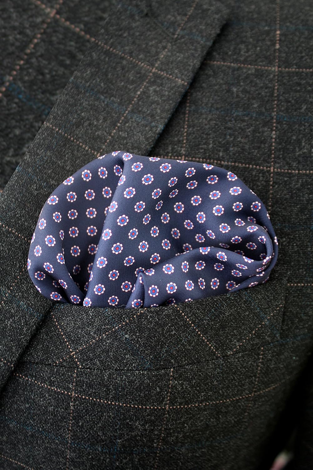 JEMYGINS 6PCS Silk Pocket Squares for Men Handkerchief Hanky Set