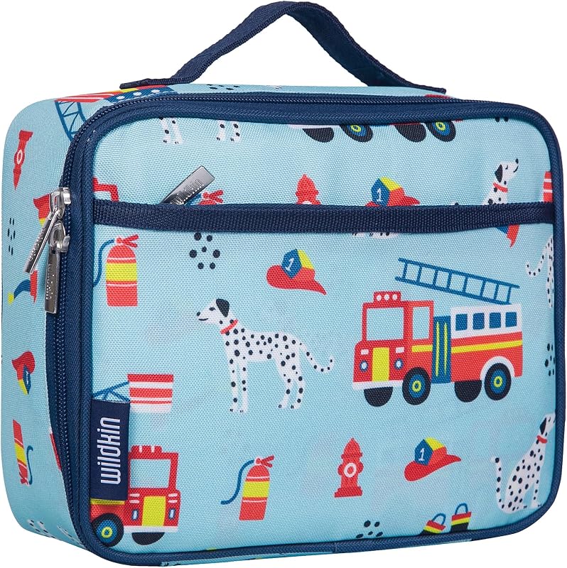 Lonchera aislada para niños Wildkin, Bomberos | Lonchera aislada y fácil de limpiar: combina con las mochilas Wildkin a juego