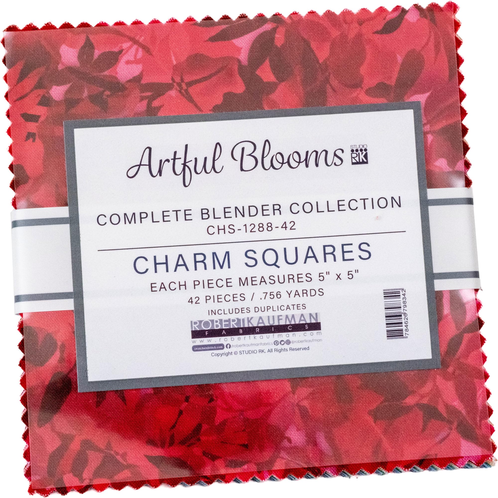 Artful Blooms Charm Square 42 5-inch Squares Charm Pack Robert Kaufman Fabrics CHS-1288-42