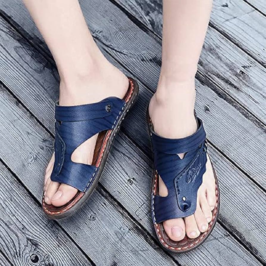 Leather Men's Sandals for Outdoor, Beach Shoes Men's
