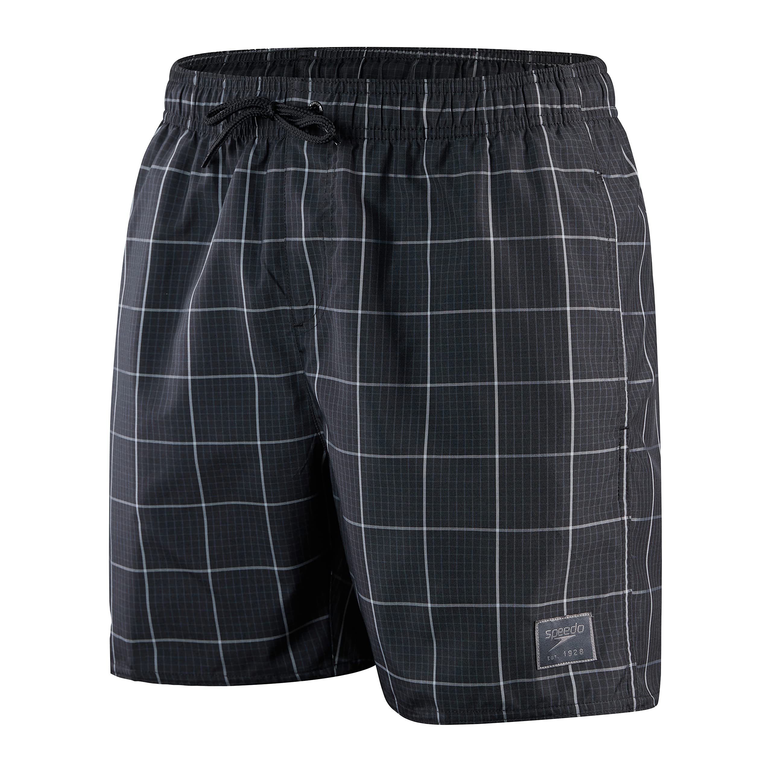Speedo Men's Black Check Leisure Swim Shorts in Size XS, Sports Direct