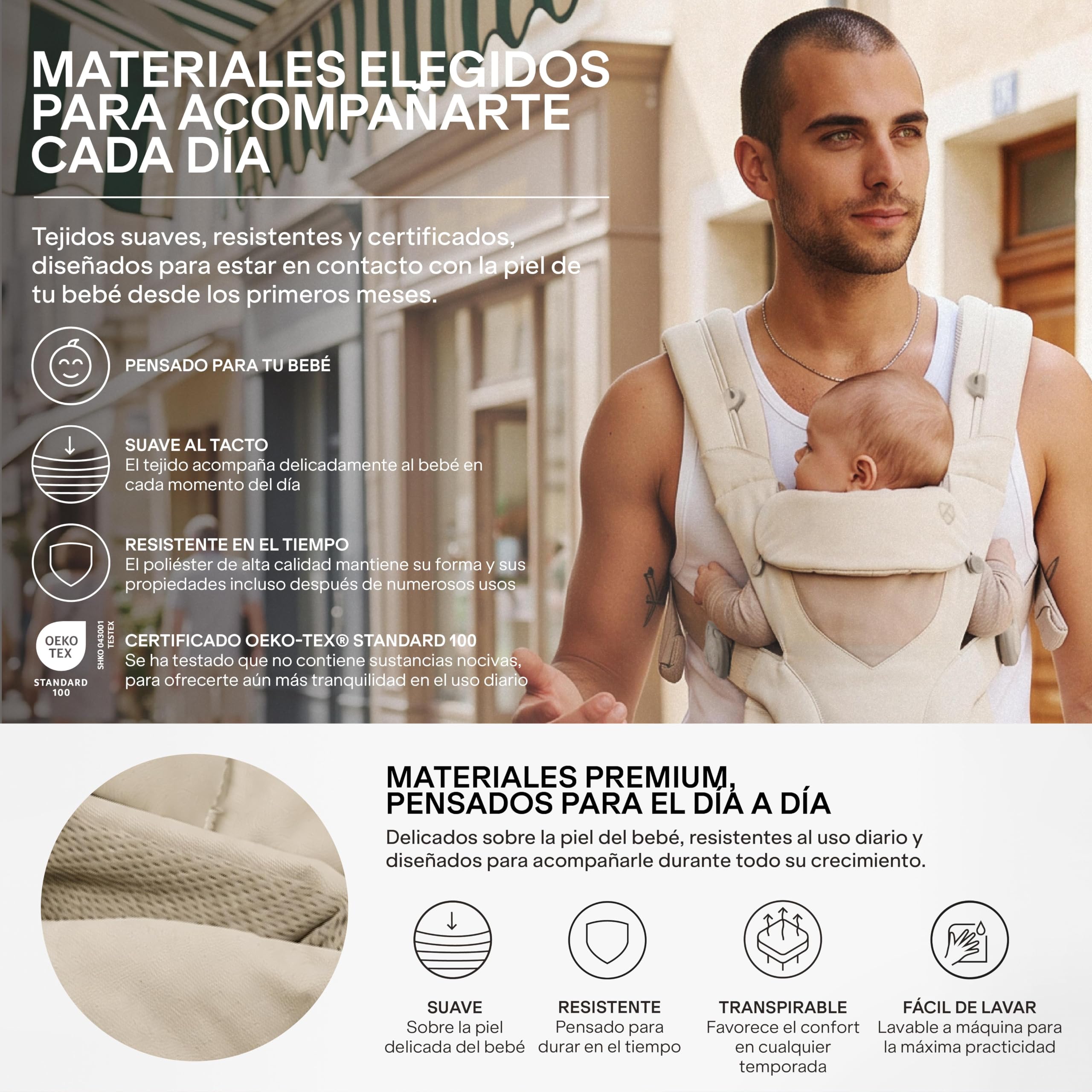 Koala Babycare Mochila Bebe Ergonómica 0-36 Meses (3,2-20,4 kg) - Mochila Portabebes Evolutiva con Asiento Ajustable Patentado en 3 Posiciones - Soporte Cervical, Frontal, Cara al Mundo y Espalda