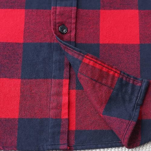 Miniatura 5 de Dubinik Flannel Shirt for Men Casual Button Down Work Soft All Cotton Lightweight Flannel Mens Plaid Shirts Long Sleeve