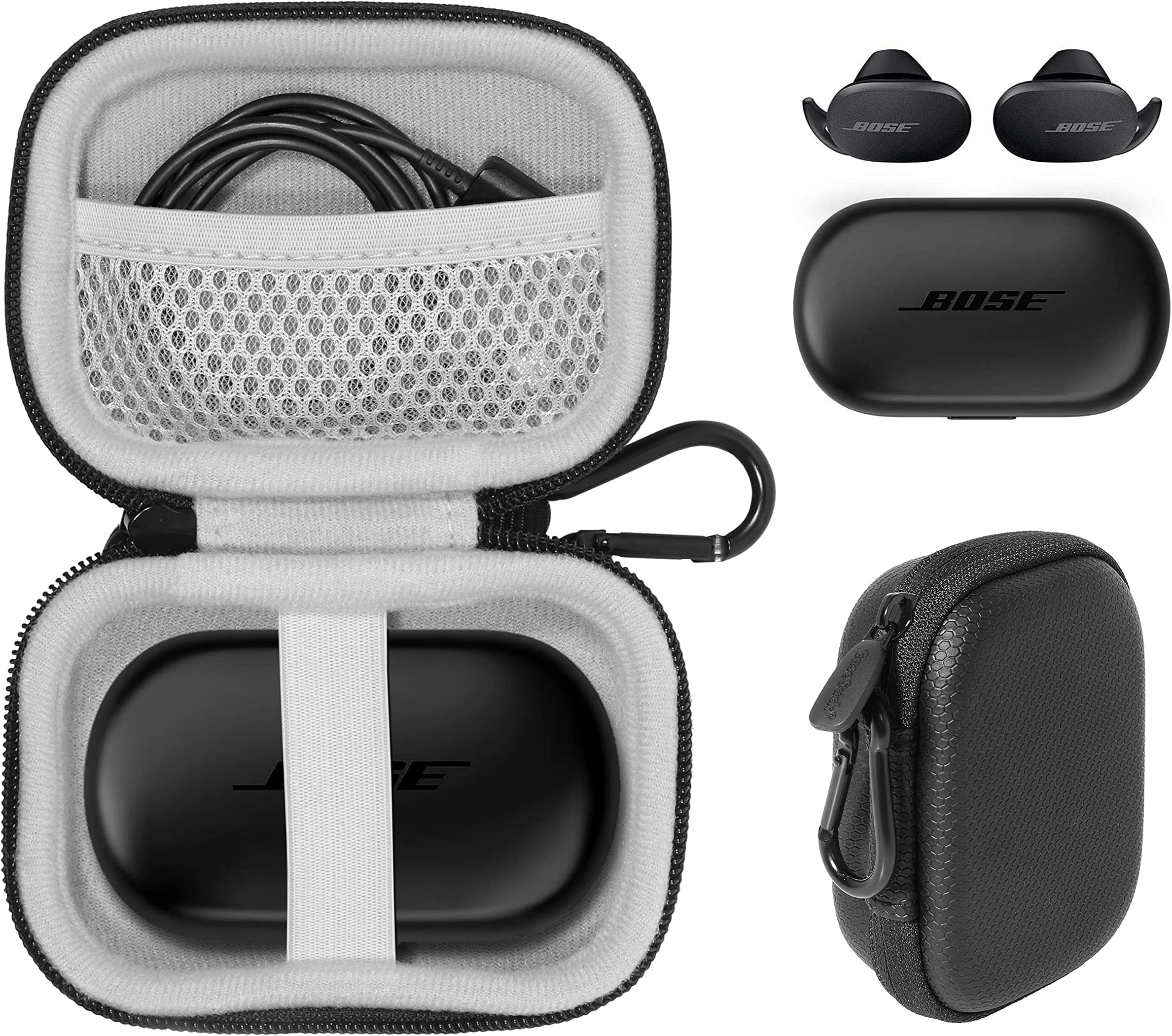 CaseSack Case for Bose QuietComfort Noise Cancelling Earbuds - True Wireless Earphones