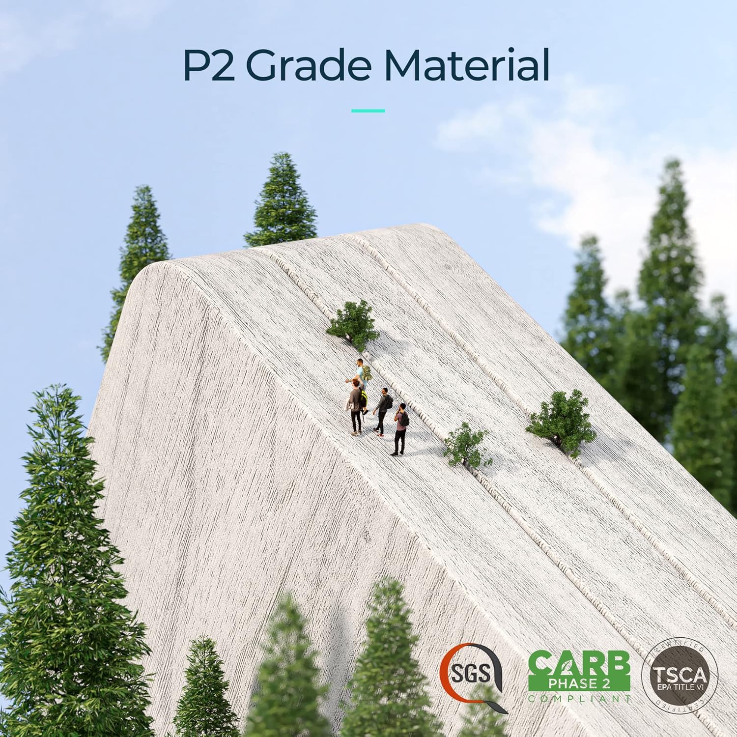 LINSY HOME 3-Tier Bookcase, Small Bookshelf Wood Display Storage Shelves Farmhouse Bookshelf for Home Office, Living Room, Bed Room - White Oak - Image 8