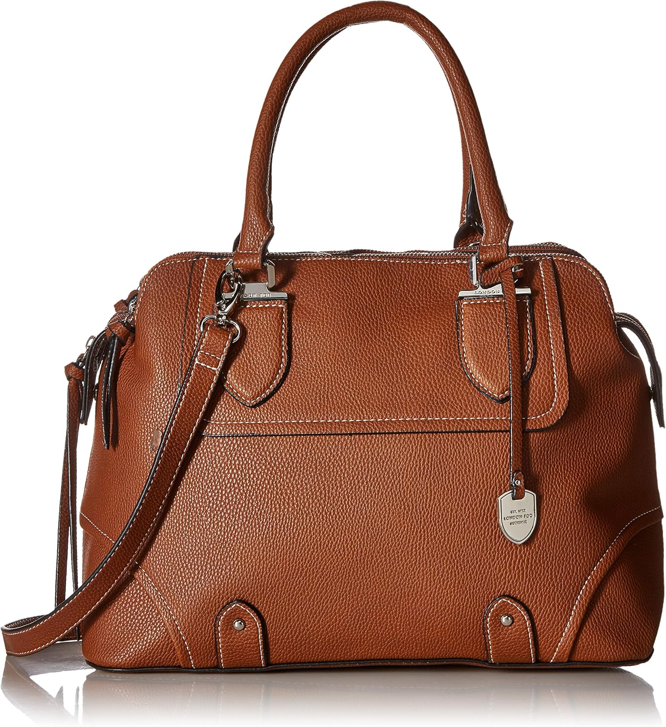London Fog Camilla Triple Satchel Nutmeg