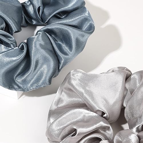 Vista 38 de Scrunchies - Bandas elásticas para el cabello, bandas elásticas para el cabello, paquete de accesorios neutros para el cabello, para mujeres y niñas