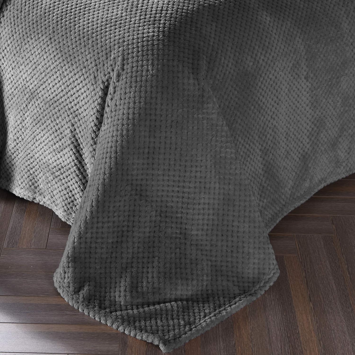 Exclusivo Mezcla Fleece Bed Blanket King Size, Super Soft and Warm Blankets for Couch Sofa and Bed Waffle Textured, Cozy - Image 5