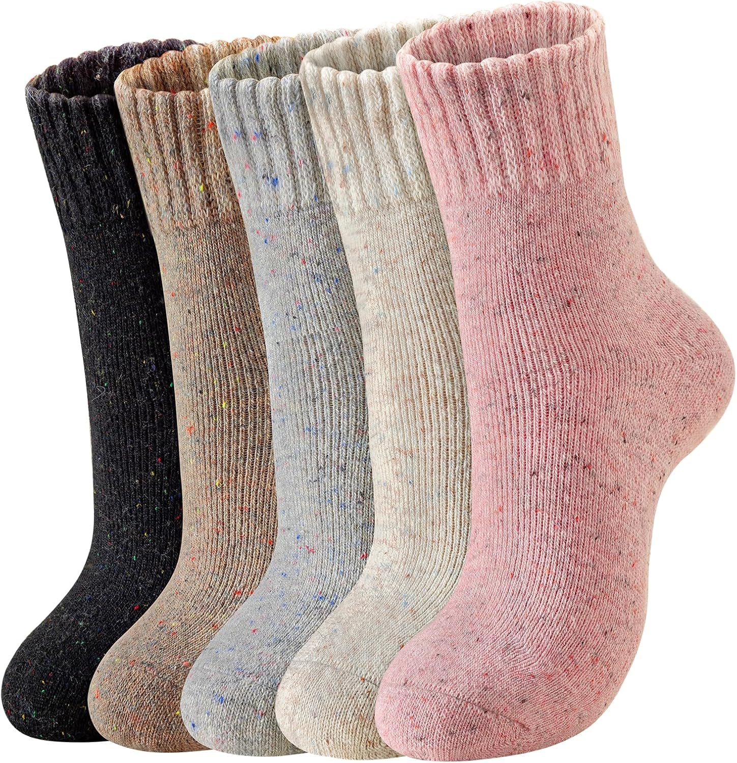 Women’s Warm Wool Crew Socks – 5 Pairs for Cozy Winter Gift Women’s Warm Wool Crew Socks – 5 Pairs for Cozy Winter Gift