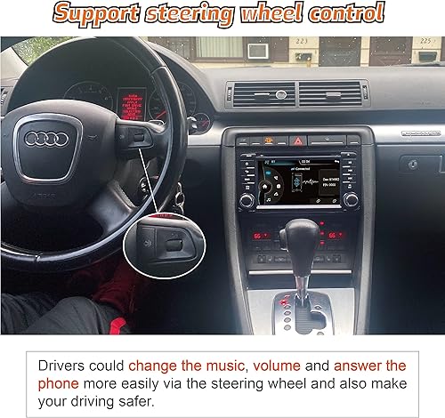 Miniatura 5 de Amaseaudio Wince - Estéreo para automóvil, 2 DIN, compatible con Audi A4 S4 RS4, pantalla táctil de 7 pulgadas, DSP+, reproductor de DVD en el