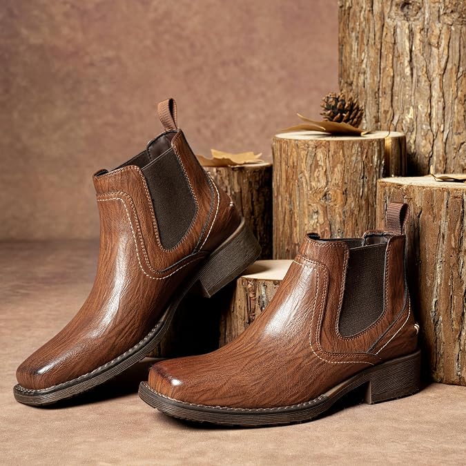 Jousen Mens Chelsea Boots Casual Slip On Boots for Men