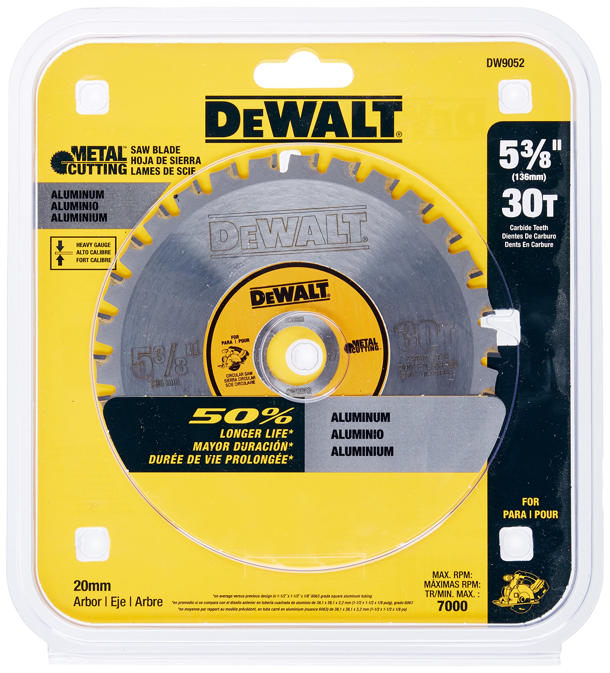DeWalt DW9052 5 – 3/20,3 cm 30 denti taglio lama sega alluminio e metalli non ferrosi