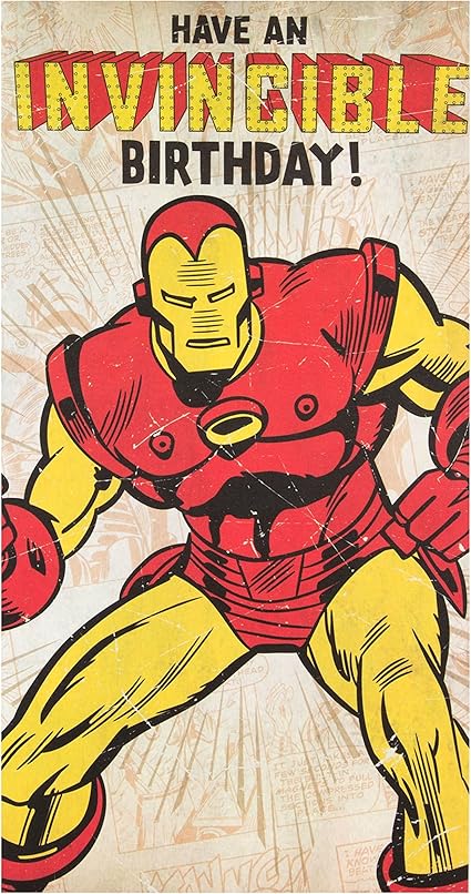 Hallmark Carte D Anniversaire Marvel Format Moyen Papier Fin Langue Anglaise Amazon Fr Fournitures De Bureau