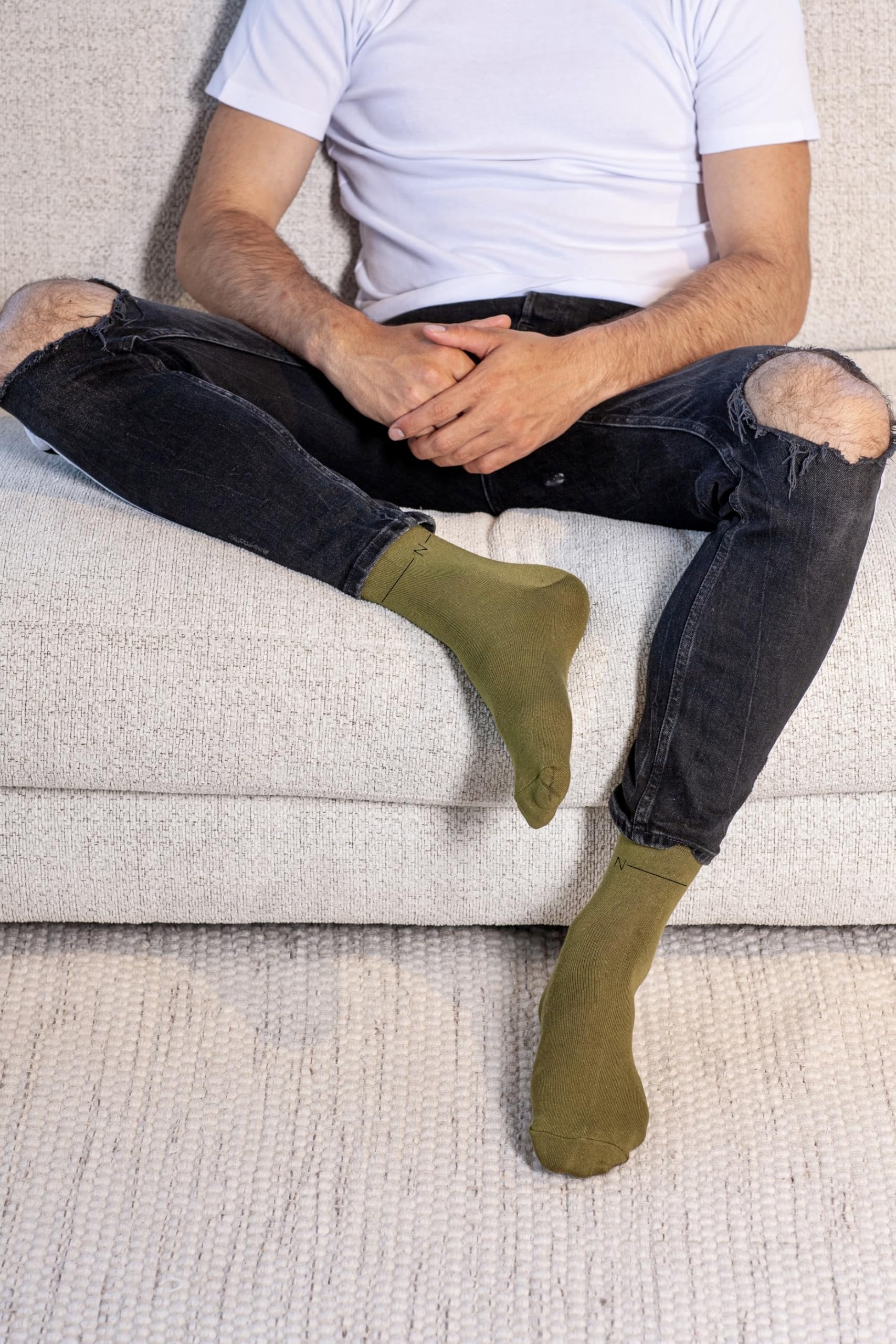 NUDUS UNDERWEAR Calcetines clásicos de rayón de bambú, caja de regalo, 5 pares, muy suaves, delgados y transpirables