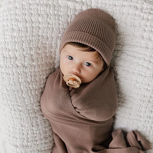 Miniatura 6 de Luladream - Juego de chupete y clip, pezón de goma natural, mango de dentición suave, para bebés y niños pequeños, de 0 a 18 meses (camello + crema