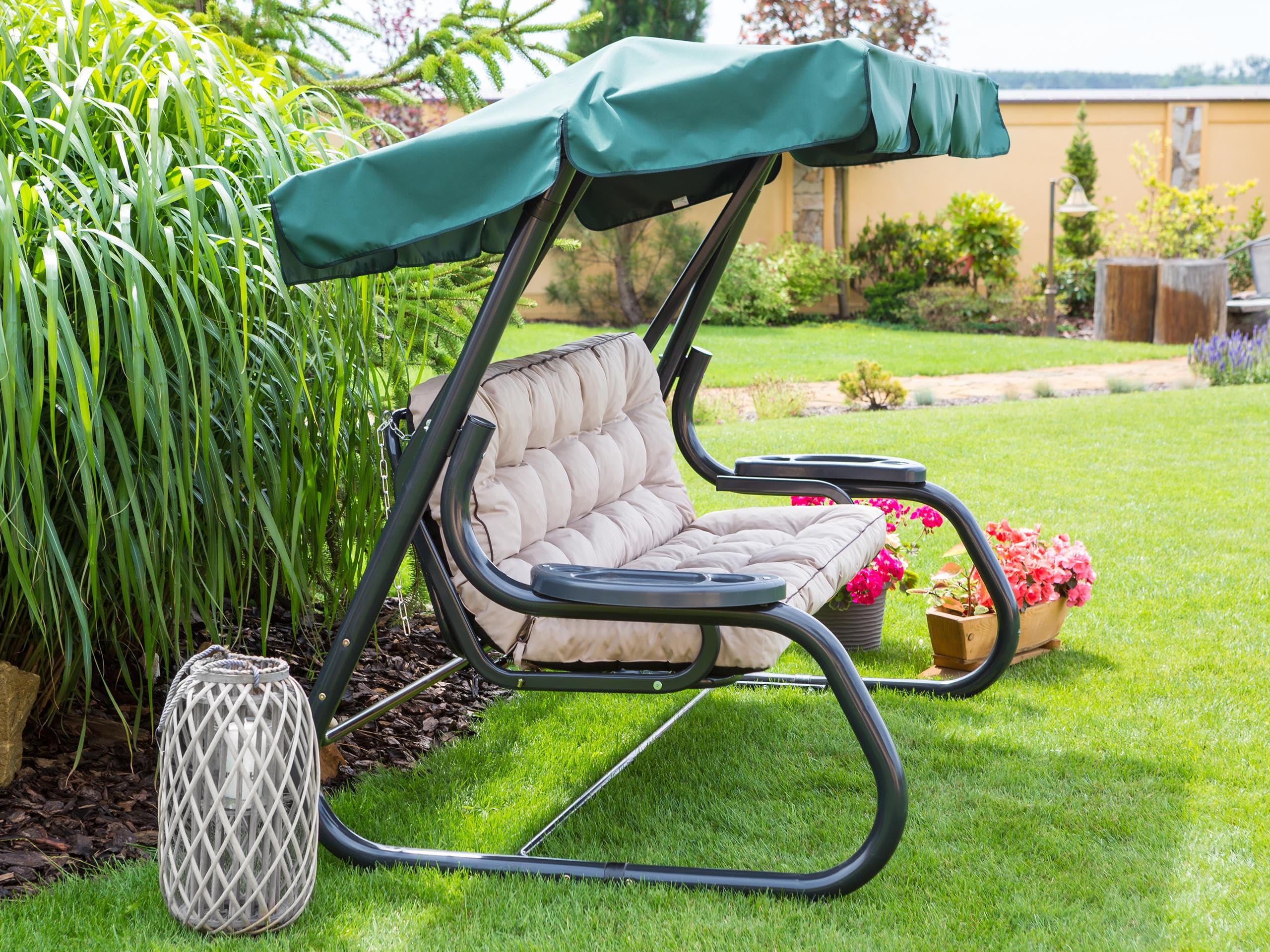 Cuscino per dondolo da giardino Hollywood con schienale, larghezza della seduta 180 cm