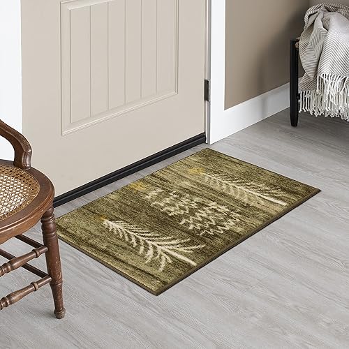 Miniatura 2 de Mohawk Home Barnwood Wonderland Christmas Mat 2' x 3' 4" Machine Rug - Perfect for Kitchen, Entryway, Laundry Room
