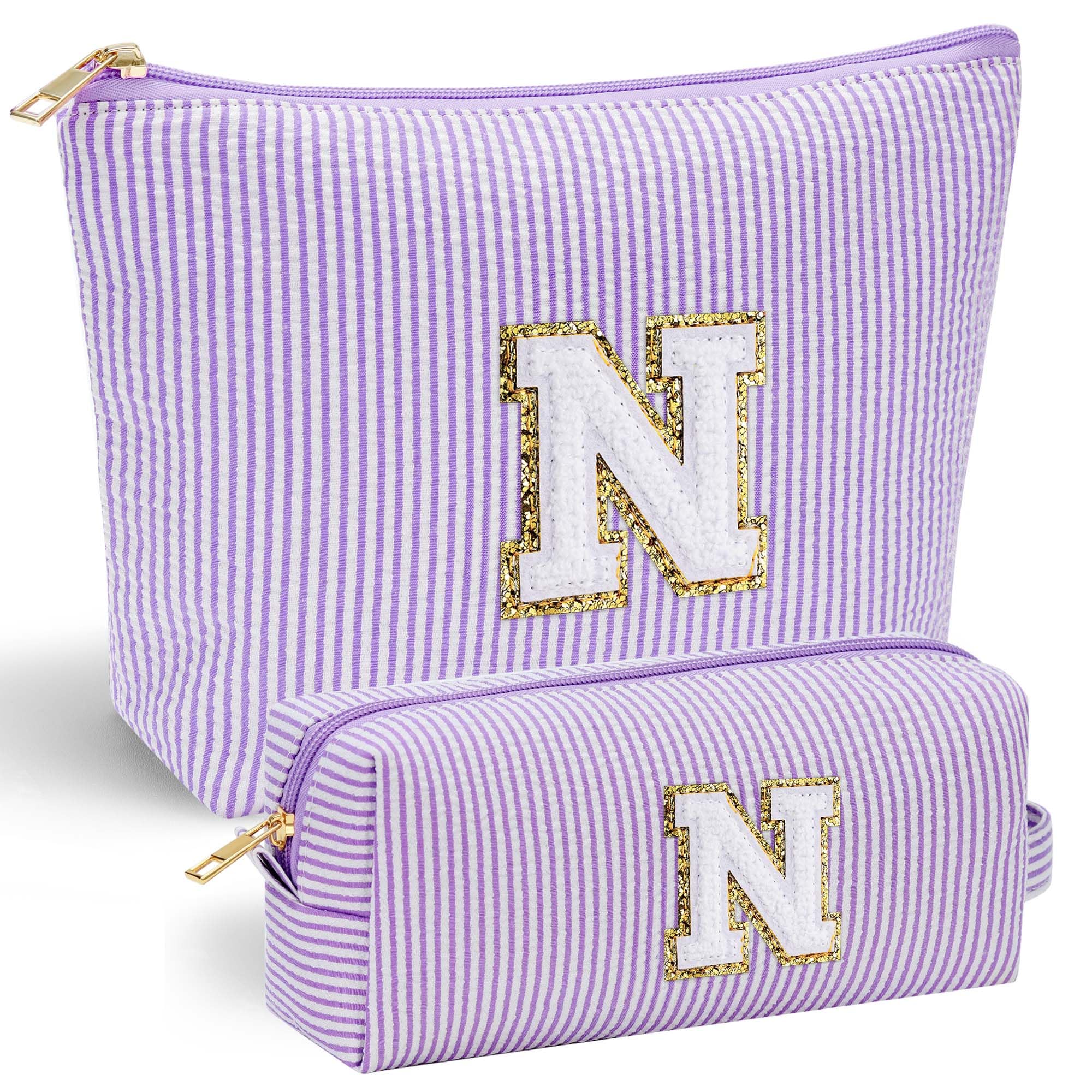 Parima Personalised Gifts for Girls Women - Personalised Make up Bag Initial Make up Bags A Preppy Stuff Birthday Gifts for Women Gift for Girl Womens Girlfriend Teenage Girls Gift Makeup Bag — view 58