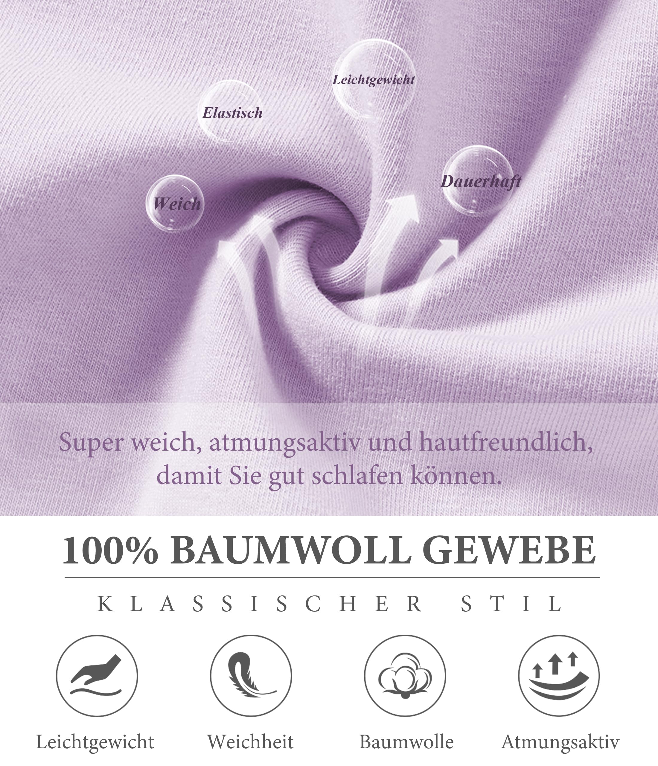 COLORFULLEAF Pigiama estivo da donna, in 100% cotone, 2 pezzi, a maniche corte e pantaloni lunghi a 3/4