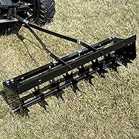 YITAMOTOR 32" Tow Behind Spike Lawn Aerator Roller - 8 Sharp Steel Spikes, 100 LBS Capacity for ATV Tractor Deep Core Aeration
