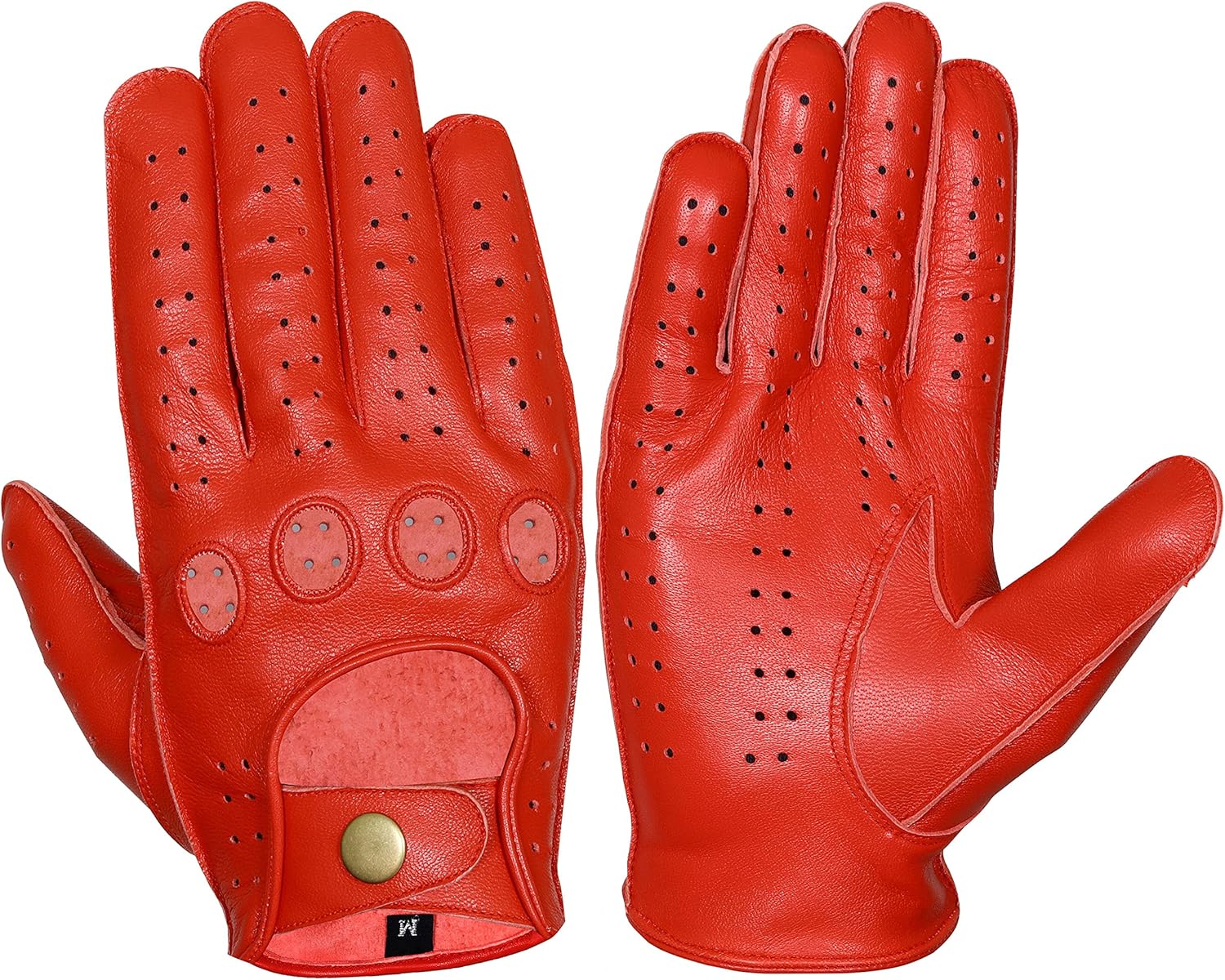 Genuine Leather Fashion Gloves, Motorcycle Knuckle Fit Gloves