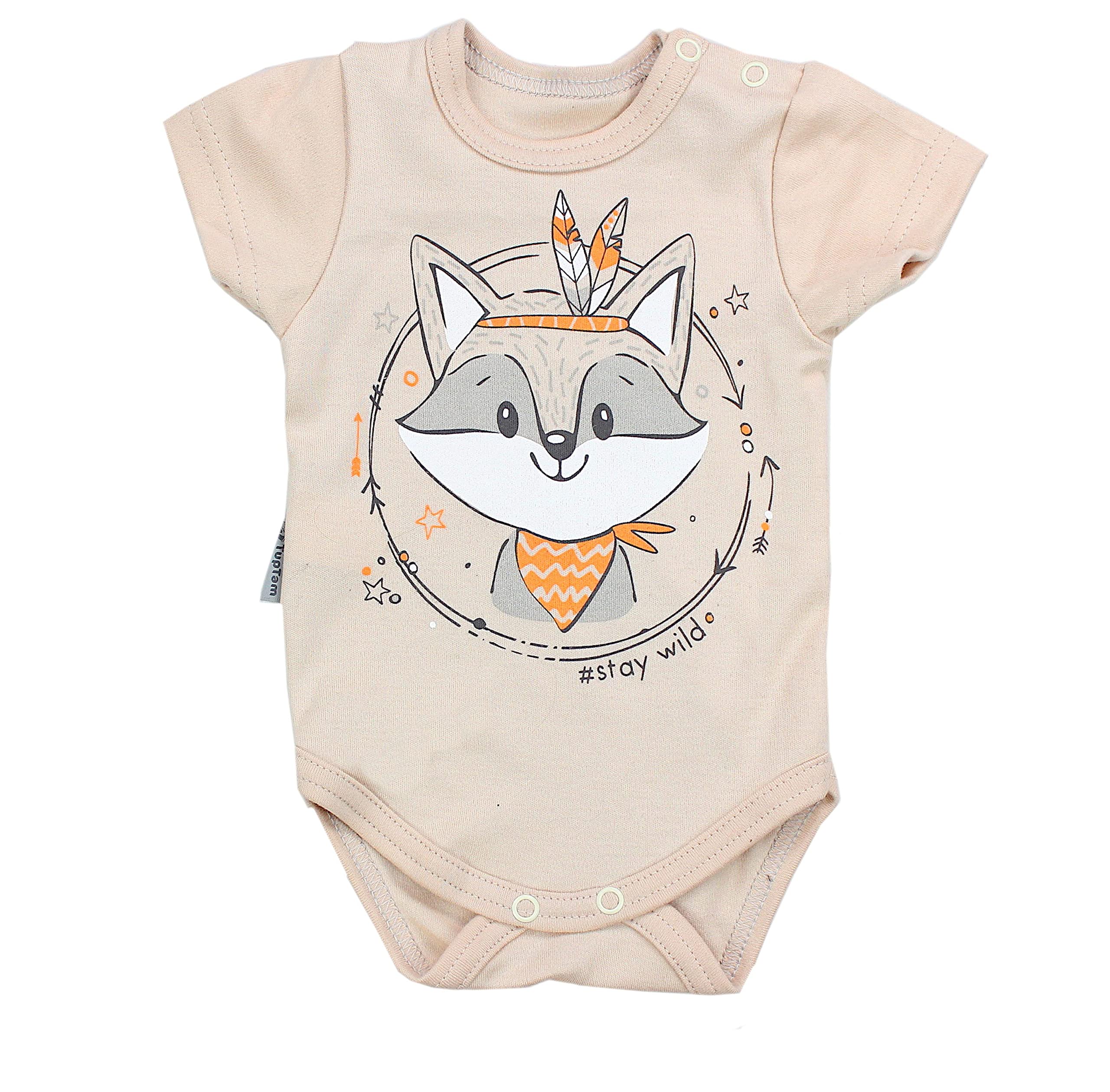 TupTam Body Bébé Manches Courtes Lot de 5 – Bodies Bébé Fille ou Garçon avec Motif Coton