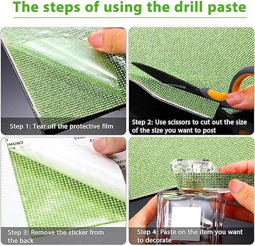 Vista 146 de Outus 12000 piezas de lámina de strass Bling Bling, calcomanías de strass, autoadhesivas, calcomanías para decoración de autos DIY, calcomanías