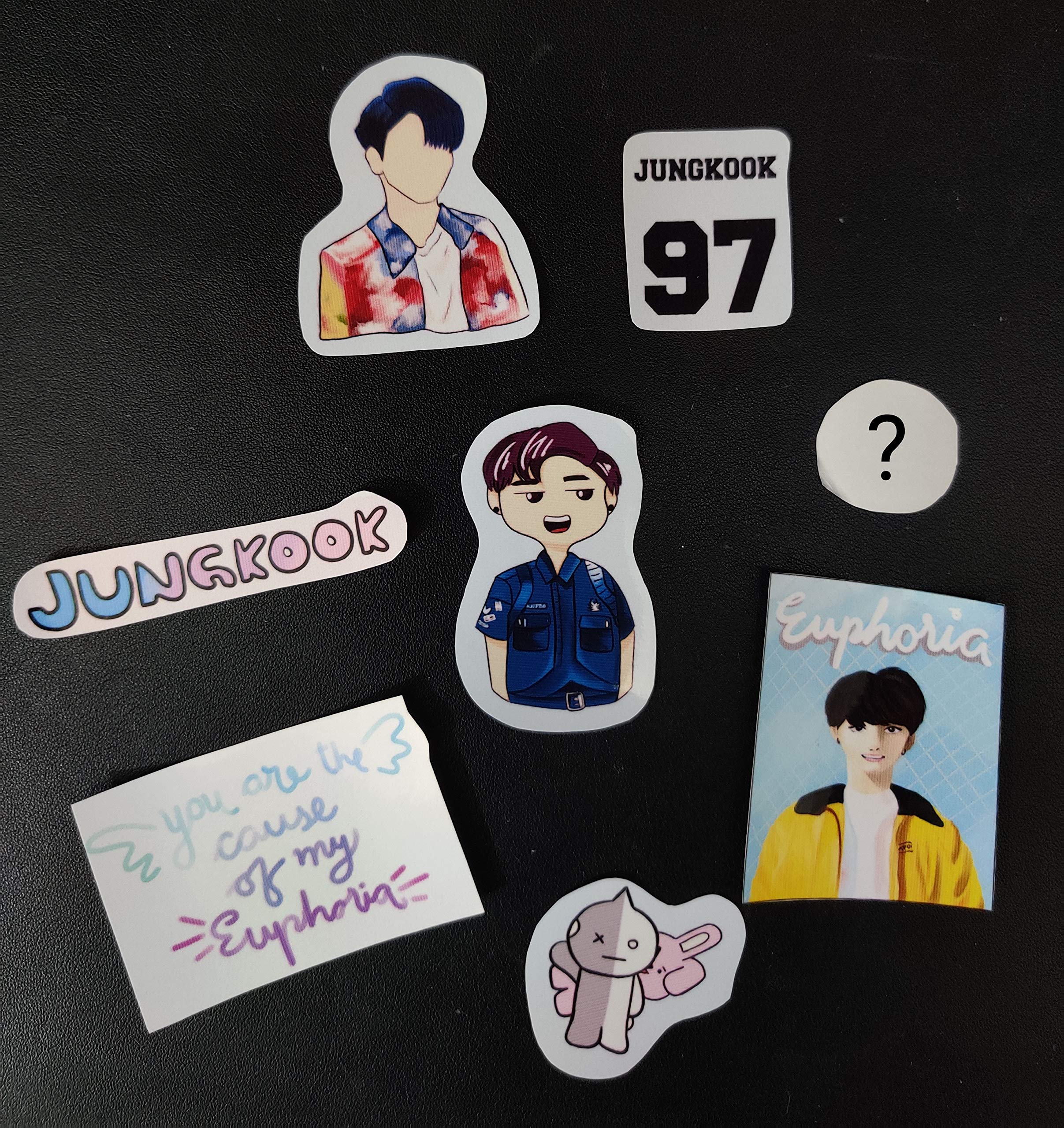 BTS Jungkook Sticker Pack Version 1 + 1 Random BTS Sticker + 1