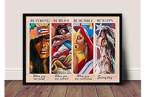 Retro Metal Tin Sign Be Strong Be Brave Be Humble Be Happy Puerto Rico