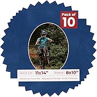 Vista 122 de Tapete de 11 x 14 pulgadas, corte biselado para fotos de 8 x 10 pulgadas, diseño de ante beige precortado, apertura de tablero ovalado, sin ácidos