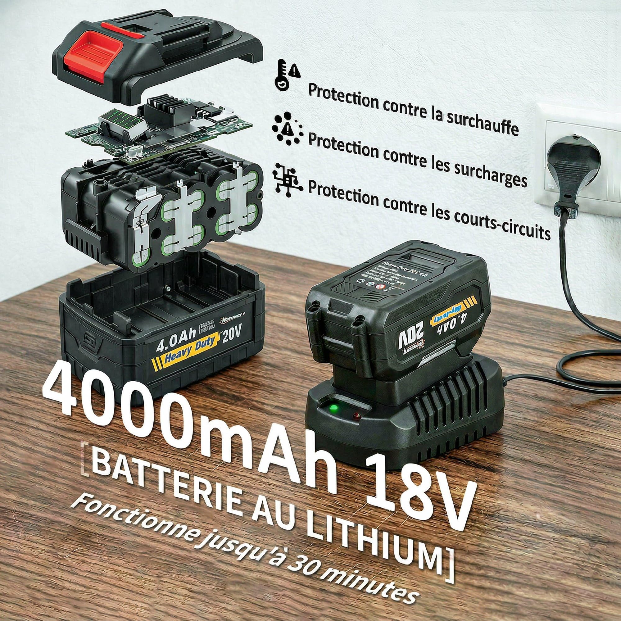 Outsunny Souffleur de Feuilles sans Fil 250 W, avec Batterie 4000mAh et Chargeur 6 Vitesses 149 km/h, pour Feuilles Neige Poussière Débris Nettoyage de Voiture, Blanc