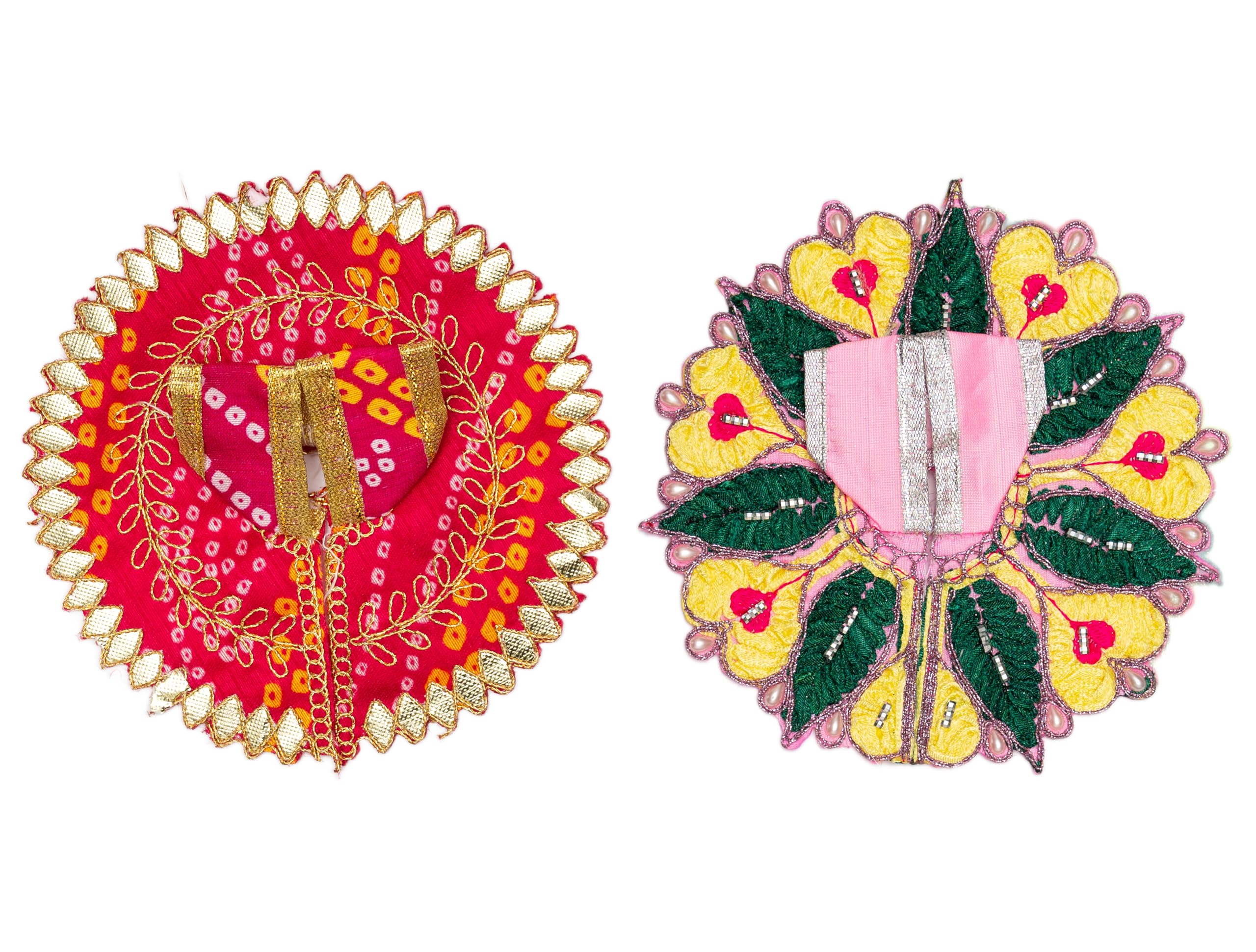 Ladoo Gopal Poshak lot de 2 robes adaptées pour éviter les vêtements trop grands (Taille 2)