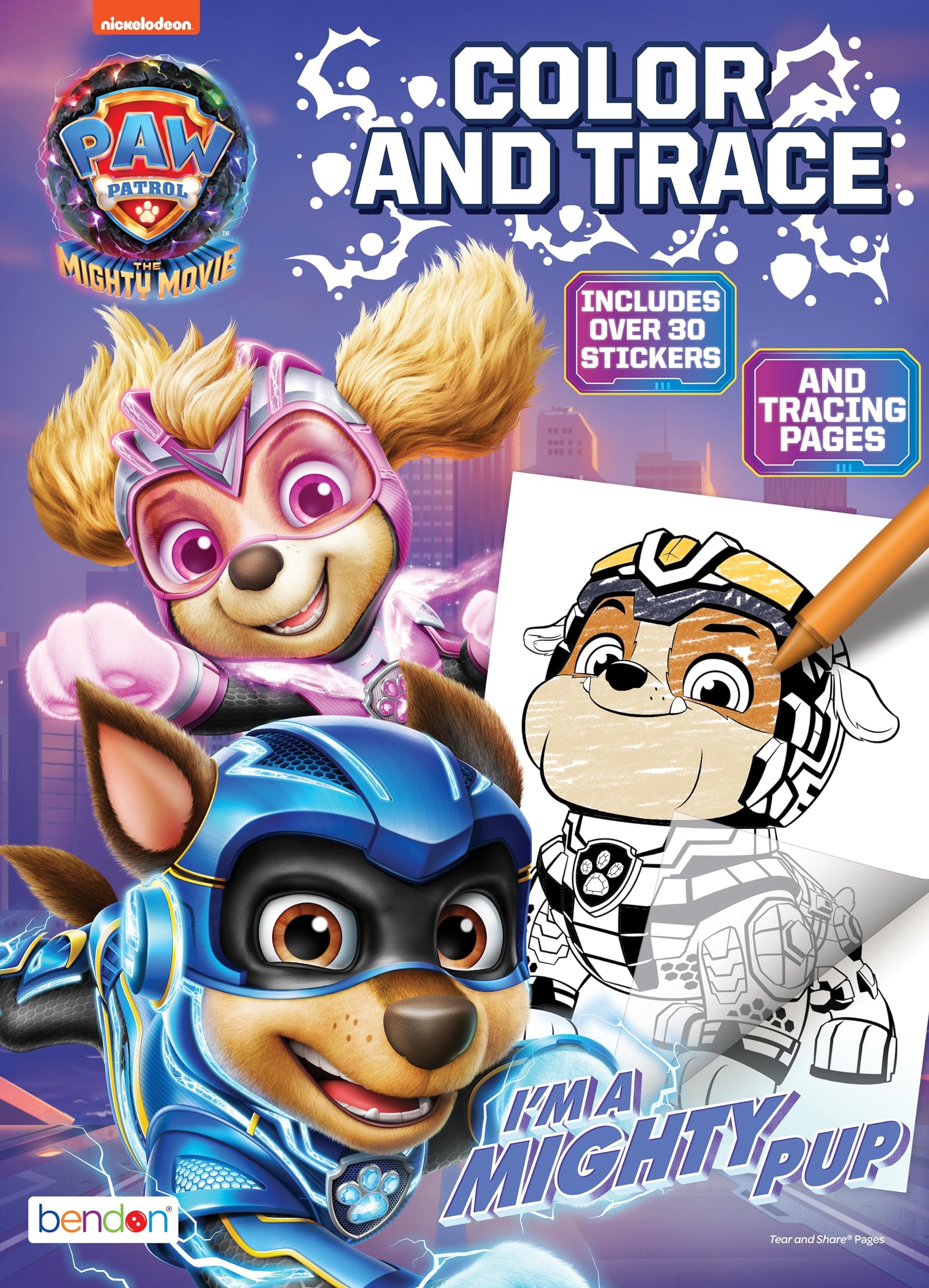 The Mighty Move 48 Page Color and Trace Coloring Activity Book, Bendon 58600