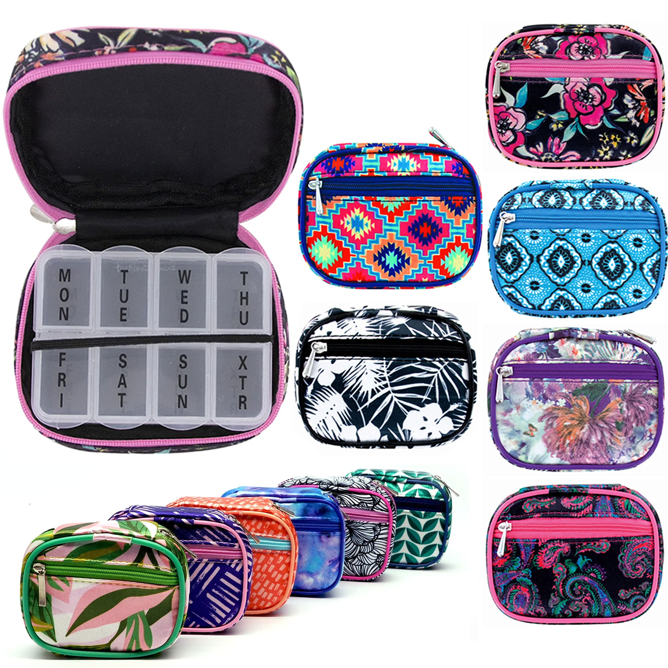 1 Portable Fashion Pill Box Case Smart Vitamin Weekly Medicine Travel Holder New