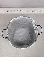 Vista 6 de QUEENLALA Cesta de Almacenamiento Grande, Cesto de Ropa Sucia/Baño/Decoración del Hogar/Cesto de Almacenamiento Redondo Plegable, Cesto para Niños