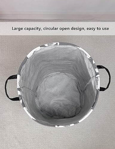 Miniatura 6 de QUEENLALA Cesta de Almacenamiento Grande, Cesto de Ropa Sucia/Baño/Decoración del Hogar/Cesto de Almacenamiento Redondo Plegable, Cesto para Niños