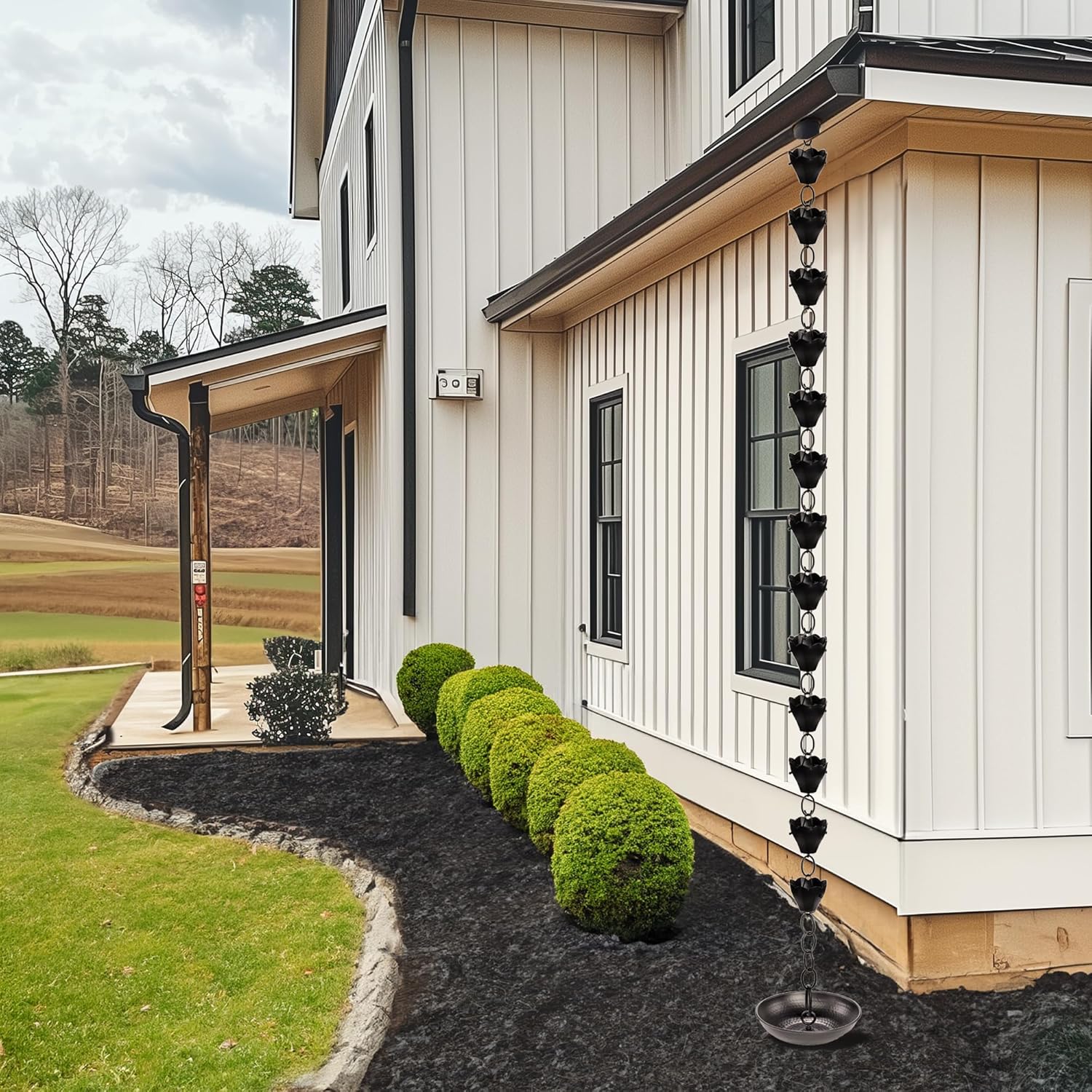 11" Aluminum Rain Chain Basin - by Good Directions