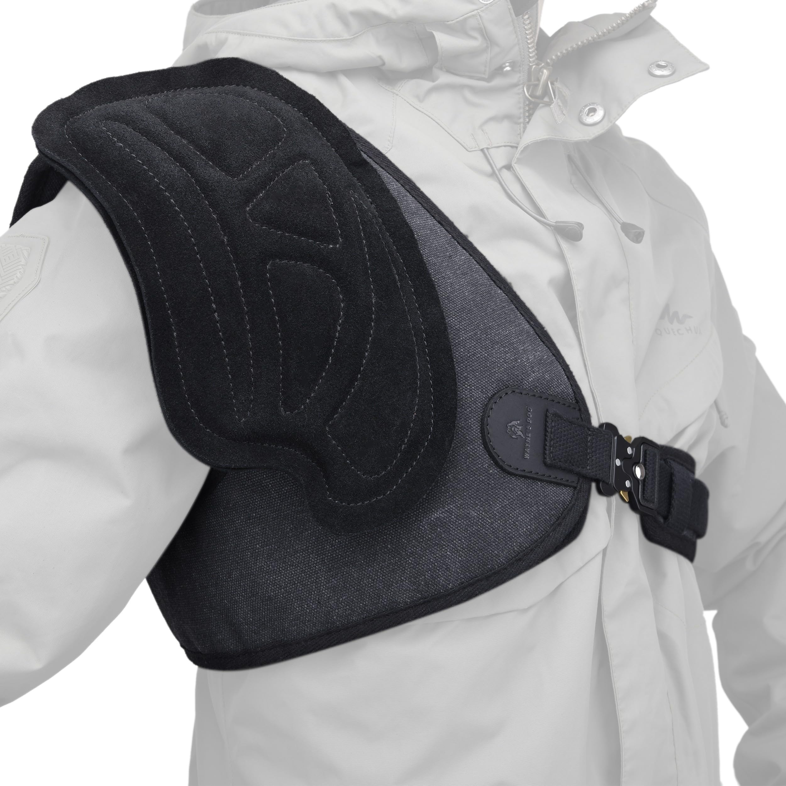 WAYNE'S DOG Adjustable Rifle Shotgun Field Shield, Leather Shooting Shirt Recoil Pad for Hunting Archery