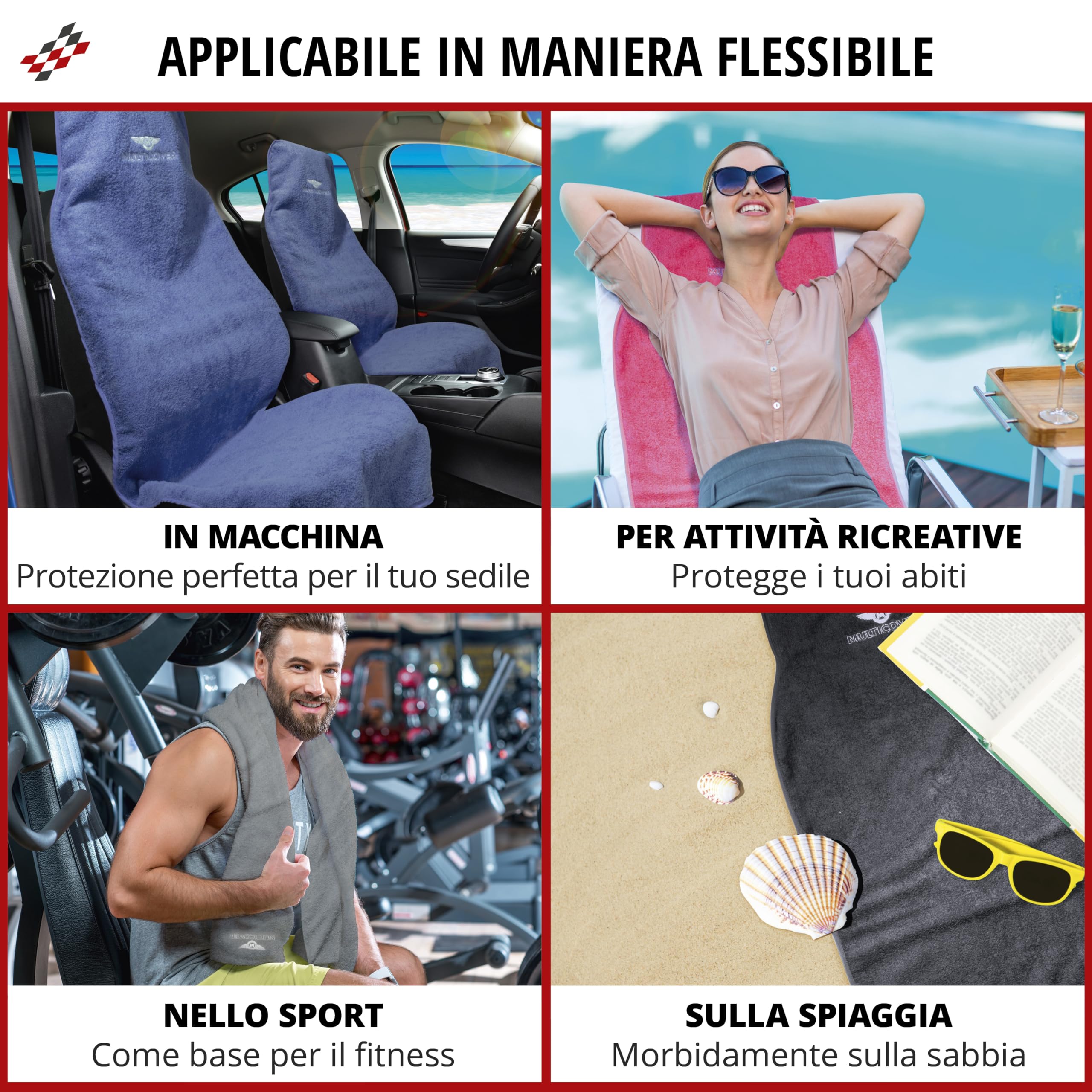 Walser coprisedile Multicover, coprisedile auto universale, coprisedile auto lavabile grigio