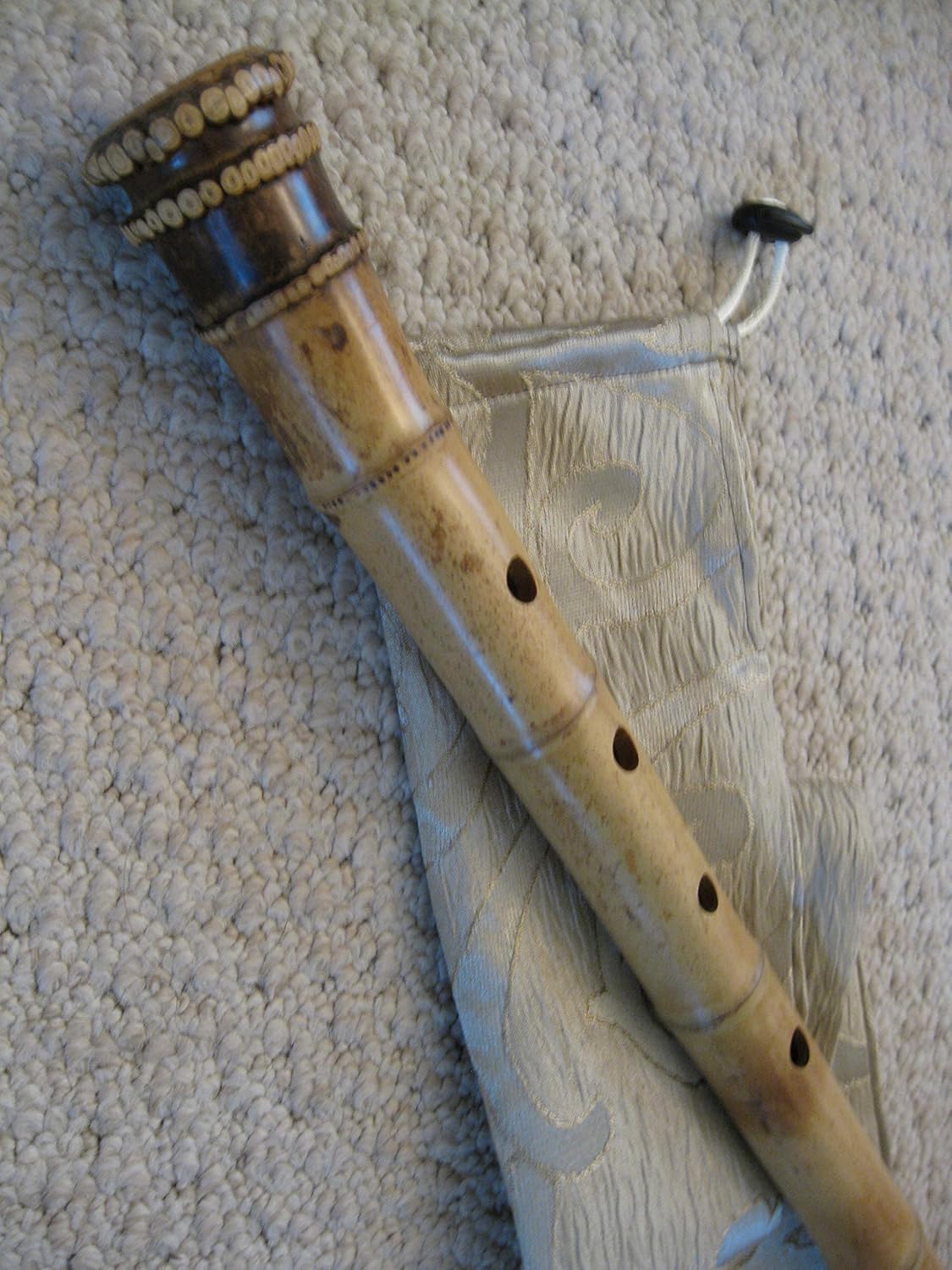 1.8 Shakuhachi with Root End and natural edge-cut style shakuhachi Mouthpiece Pentatonic Zen instrument