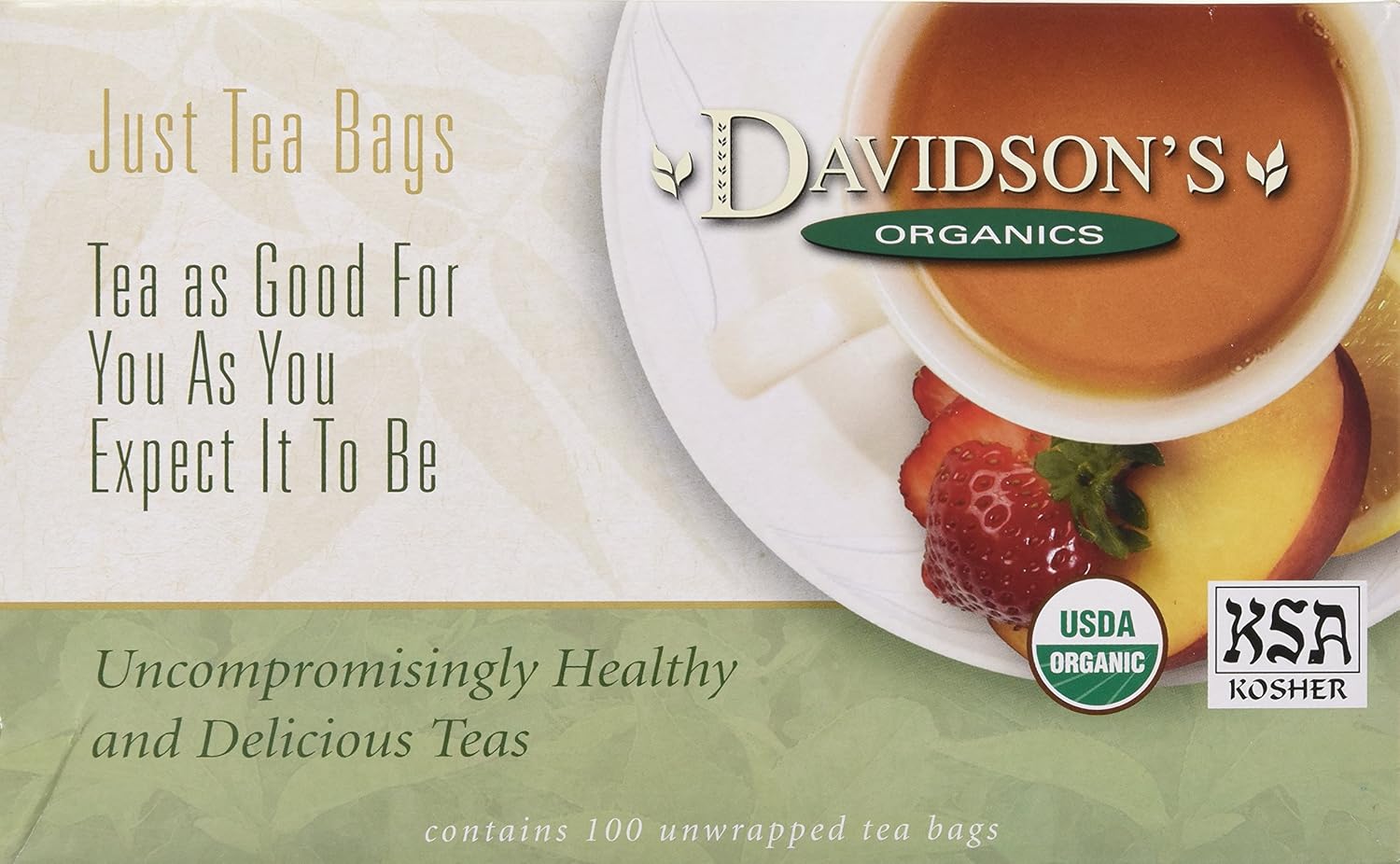 Davidson's Organics, Tulsi Red Vanilla, 100-count Unwrapped Tea Bags