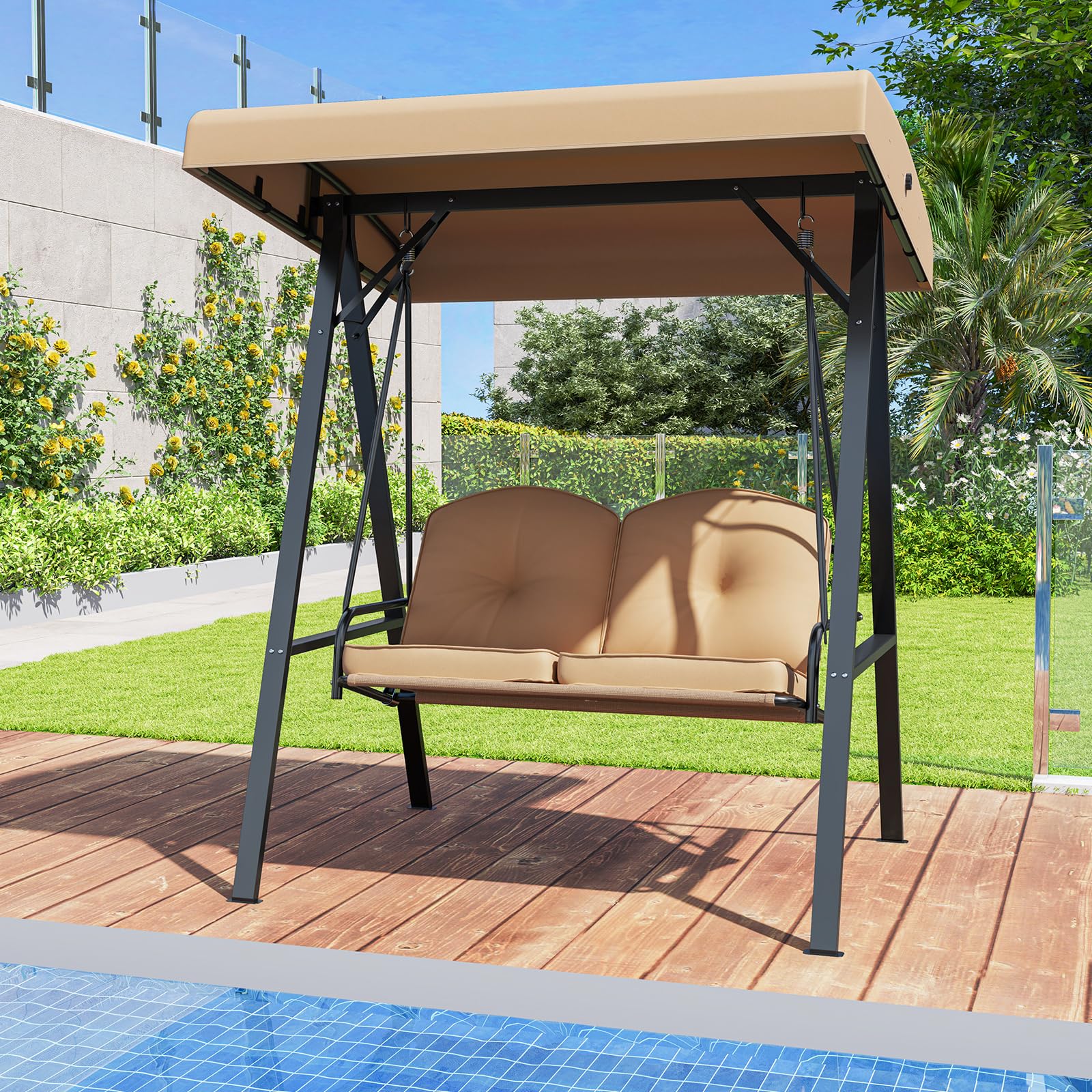 Amazon.com : Tangkula 2 Person Porch Swing, Patio Swing with