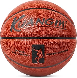 Kuangmi Authentic Series Basketball,Made for Indoor & Outdoor Game Ball Official Size 7/6/5,29.5",28.5",27.5"