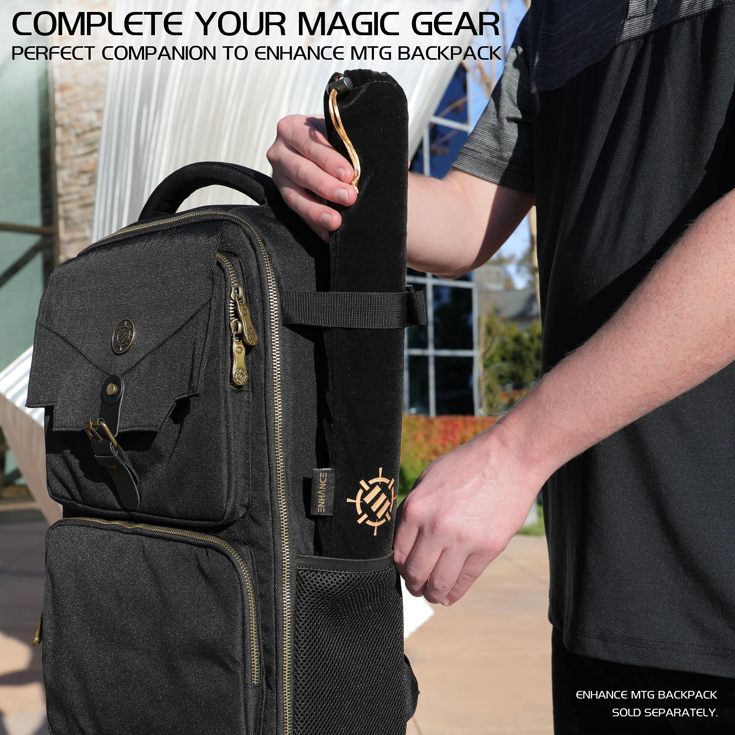 ENHANCE TCG Playmat - Alfombra de Juego MTG con Bordes Cosidos, Superficie Lisa Y Bolsa De Viaje con Cordón - Compatible con MTG, YuGiOh, Pokemon, El señor de los Anillos y Otros TCG y LCG - Llamas