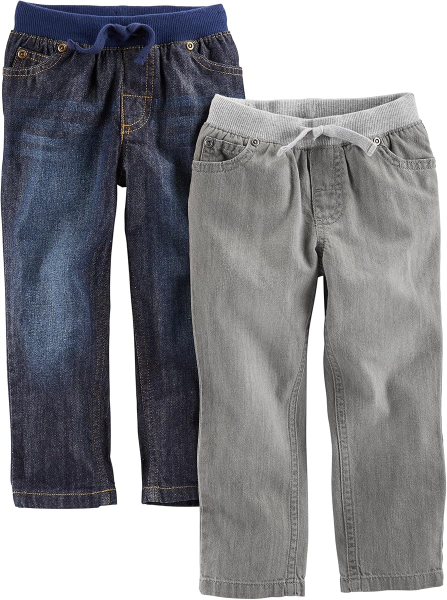 Pantalón vaquero sin cordones para bebé niño, paquete de 2