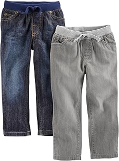 Simple Joys by Carter's Baby Boys' 2-Pack Pull on Denim Pant OEKO-TEX STANDARD 100