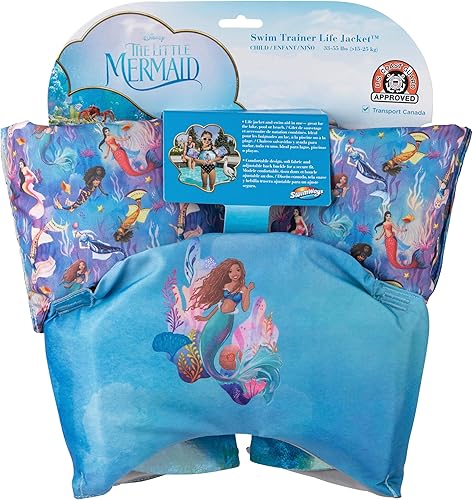 Miniatura 6 de SwimWays The Little Mermaid, US Coast Guard Approved Life Vest Kids Swim Vest, Arm Floaties & Life Jackets for Kids 33-55 lbs