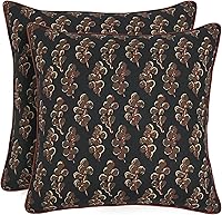Vista 13 de Ridhi Juego de 2 fundas de almohada modernas de algodón decorativas para sillón, sofá, cama, sala de estar, decoración primaveral del hogar, 16 x 16