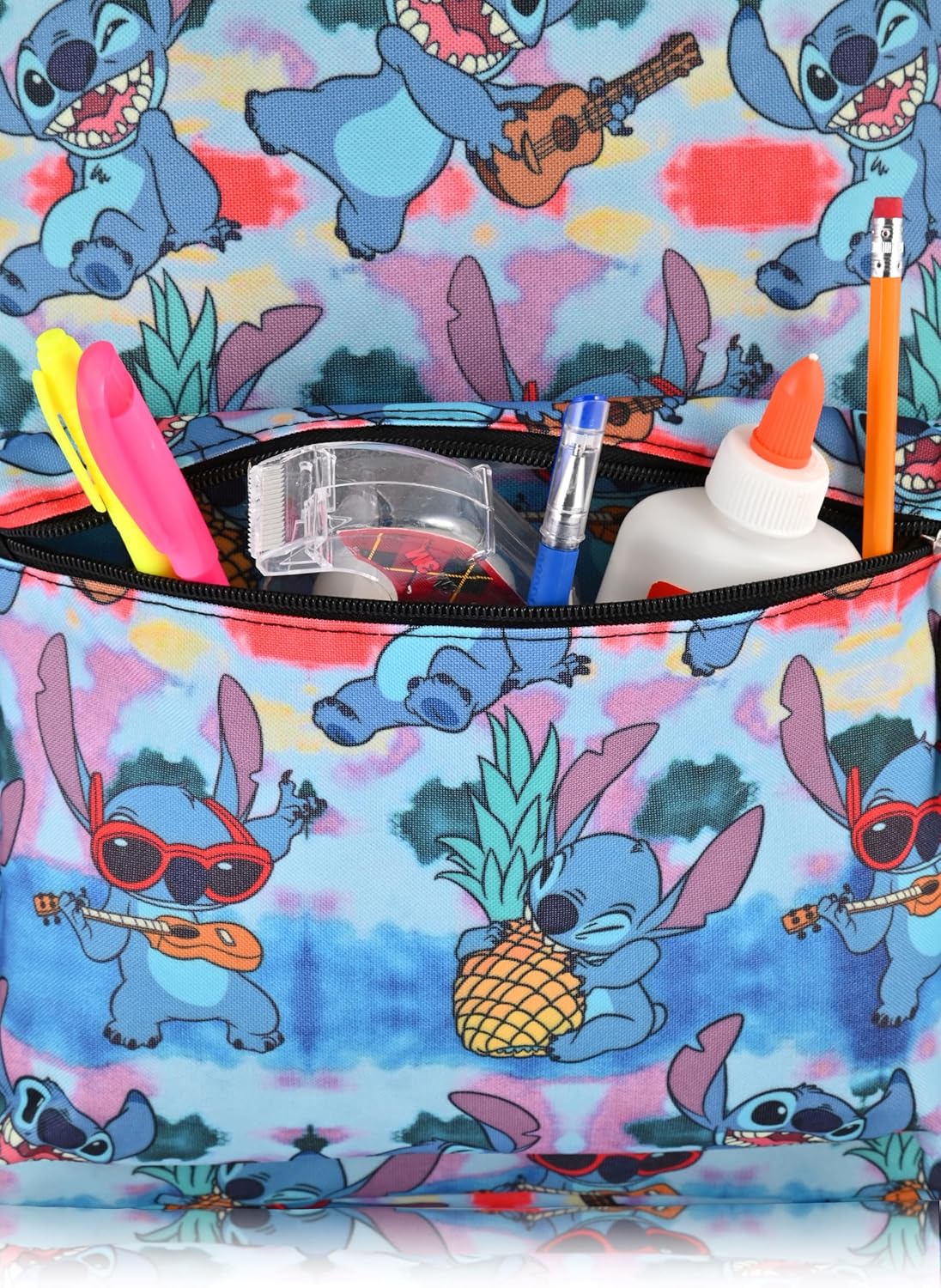 Fast Forward Disney Stitch School Backpack for Toddlers With Pencil Case | 16" Kids Bookbag for Boys, Girls, Unisex | LSCF84AR - Image 5